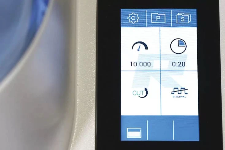 Close-up of the GM 200 control display
