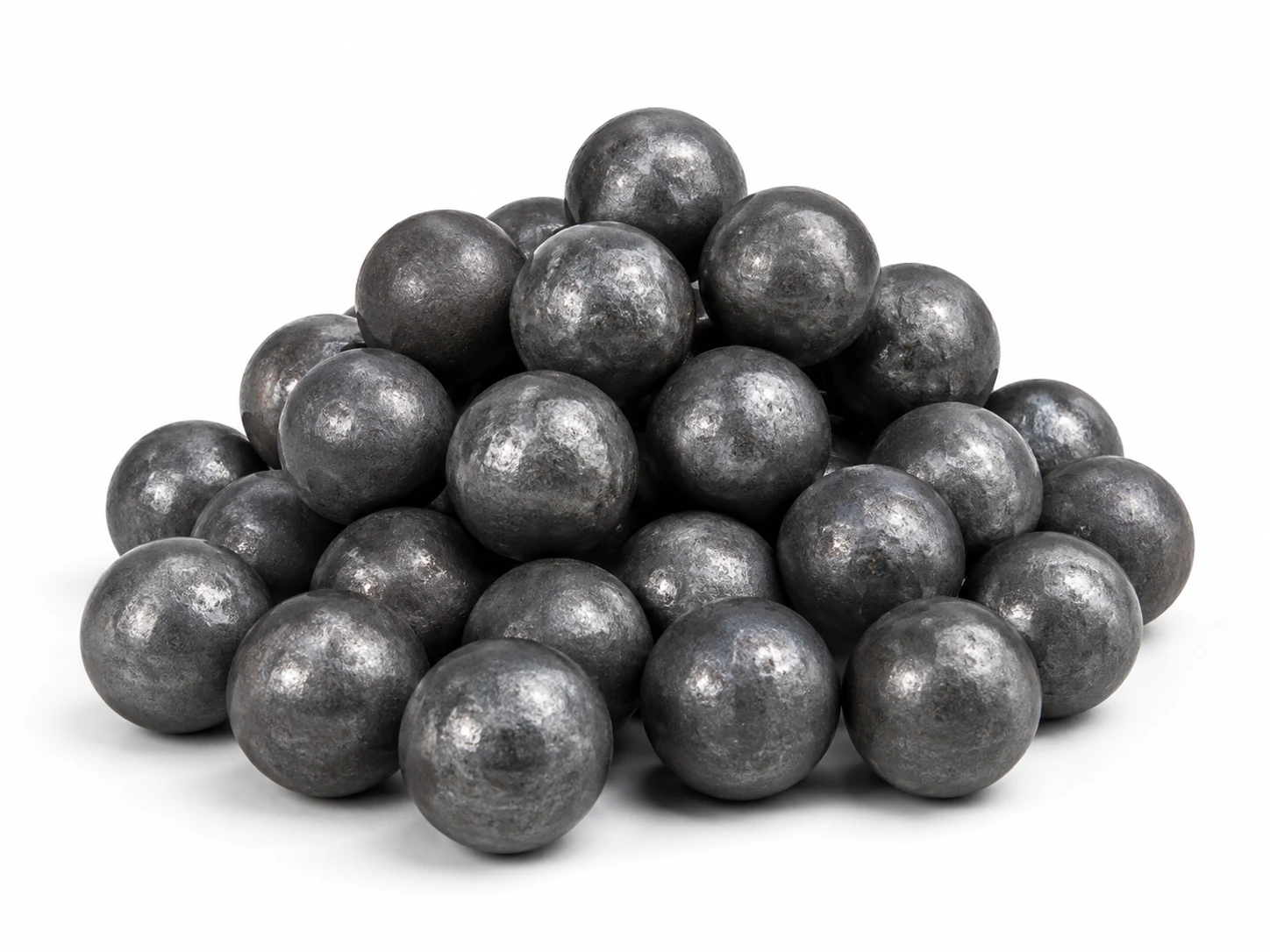 Small pile of carbon steel grinding balls