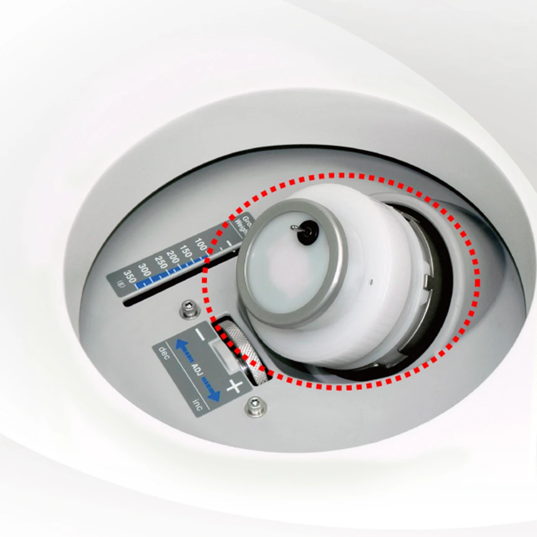 Non-contact temperature sensor inside an SK planetary centrifugal mixer