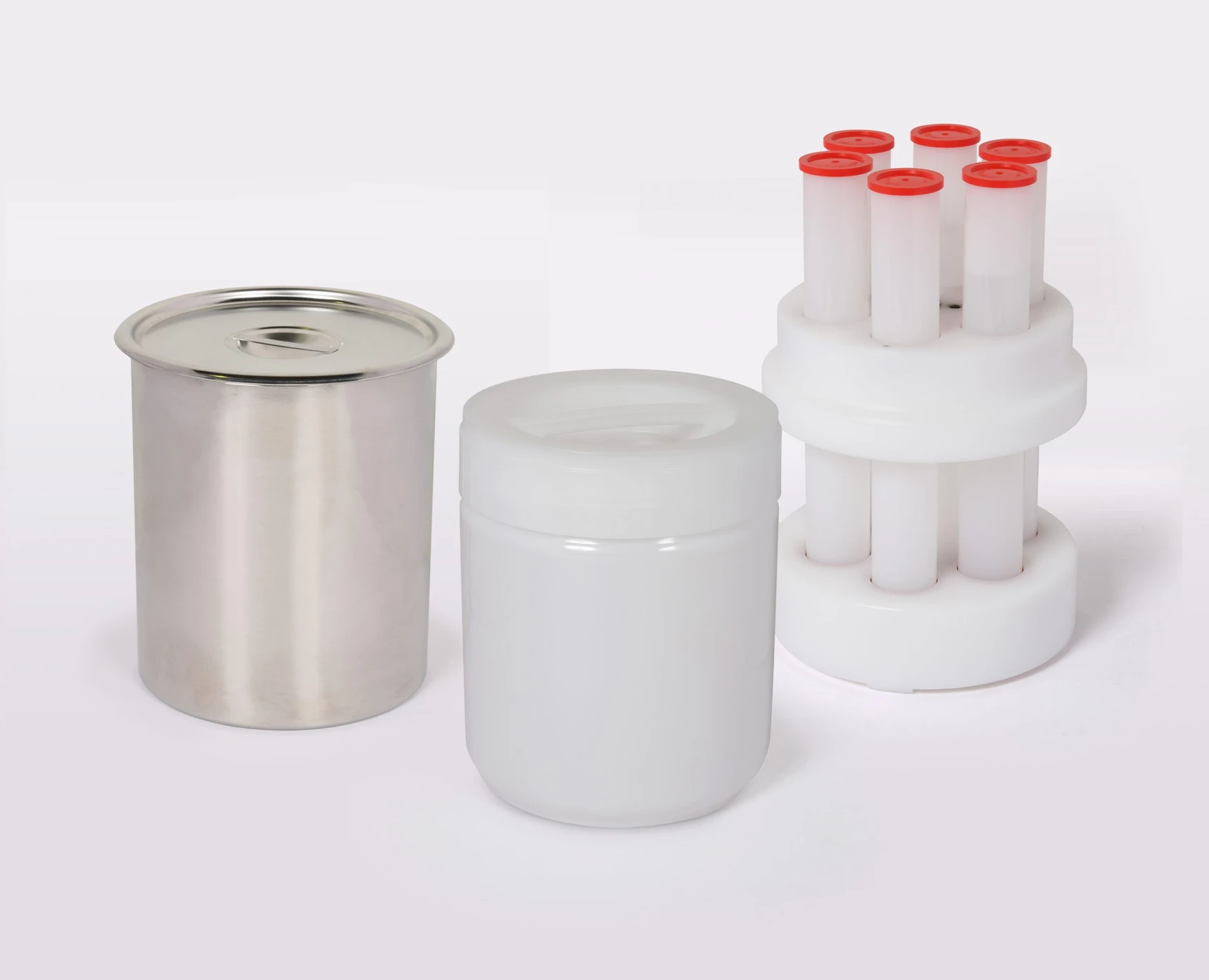 Large mixing cup and cup holder for SK planetary centrifugal mixers