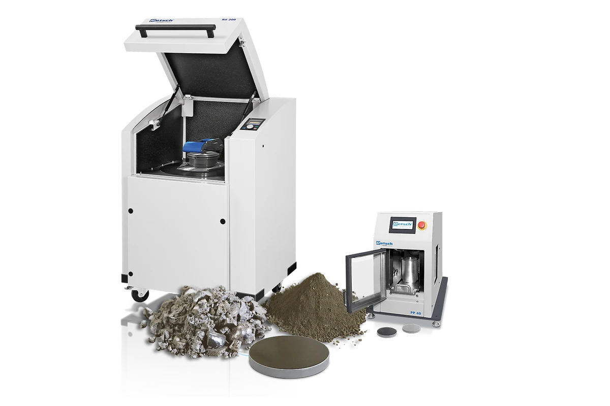 RS 200 vibratory disc mill with grinding sets