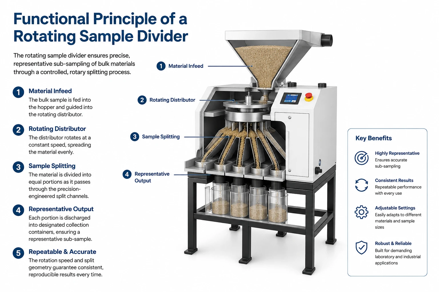 PT 300 Rotating Sample Divider illustration 1