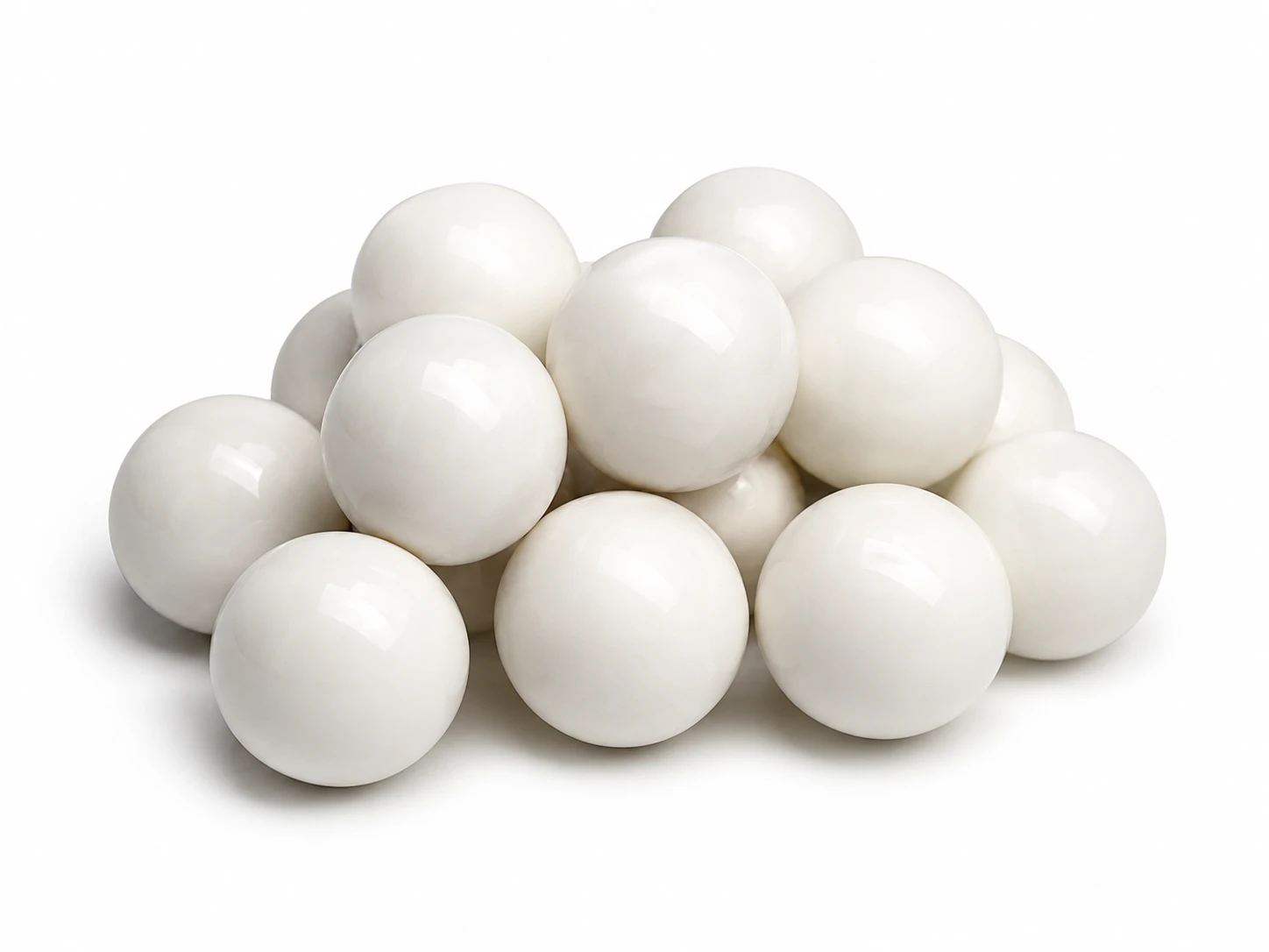 Pile of zirconium oxide grinding balls