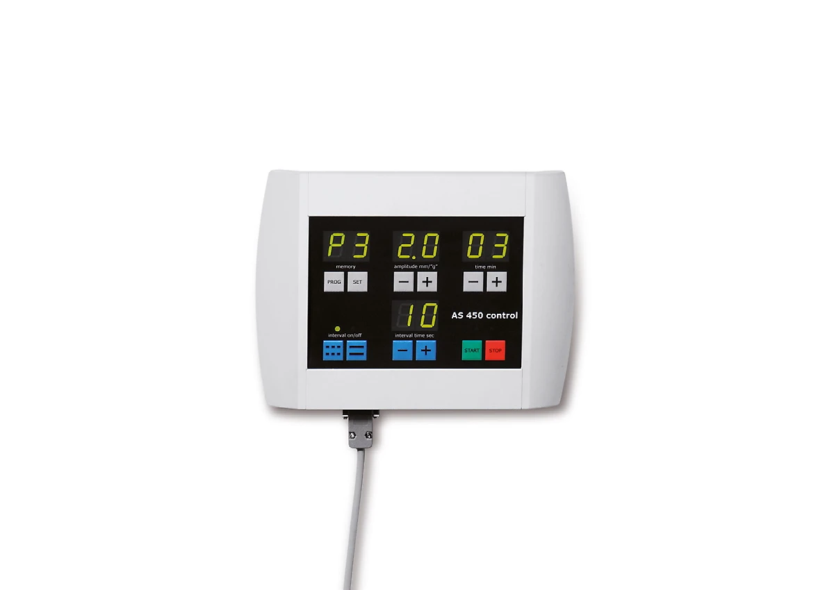 Remote control display unit for sieve shakers