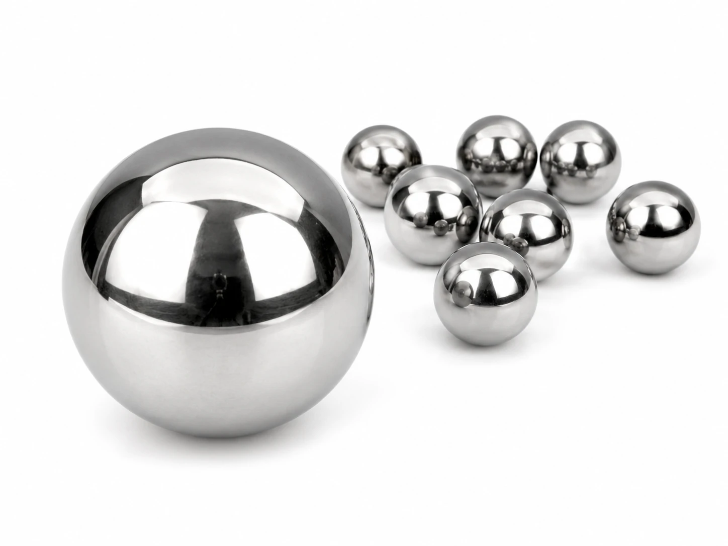 Large and small stainless steel balls