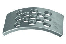 Example sieve attachment; choose from ten aperture sizes