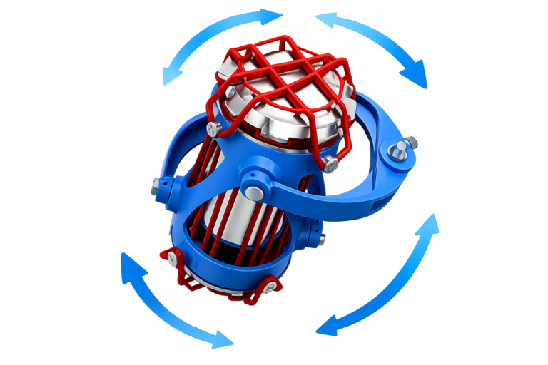 Alphie container with arrows illustrating multidirectional 3D inversion mixing