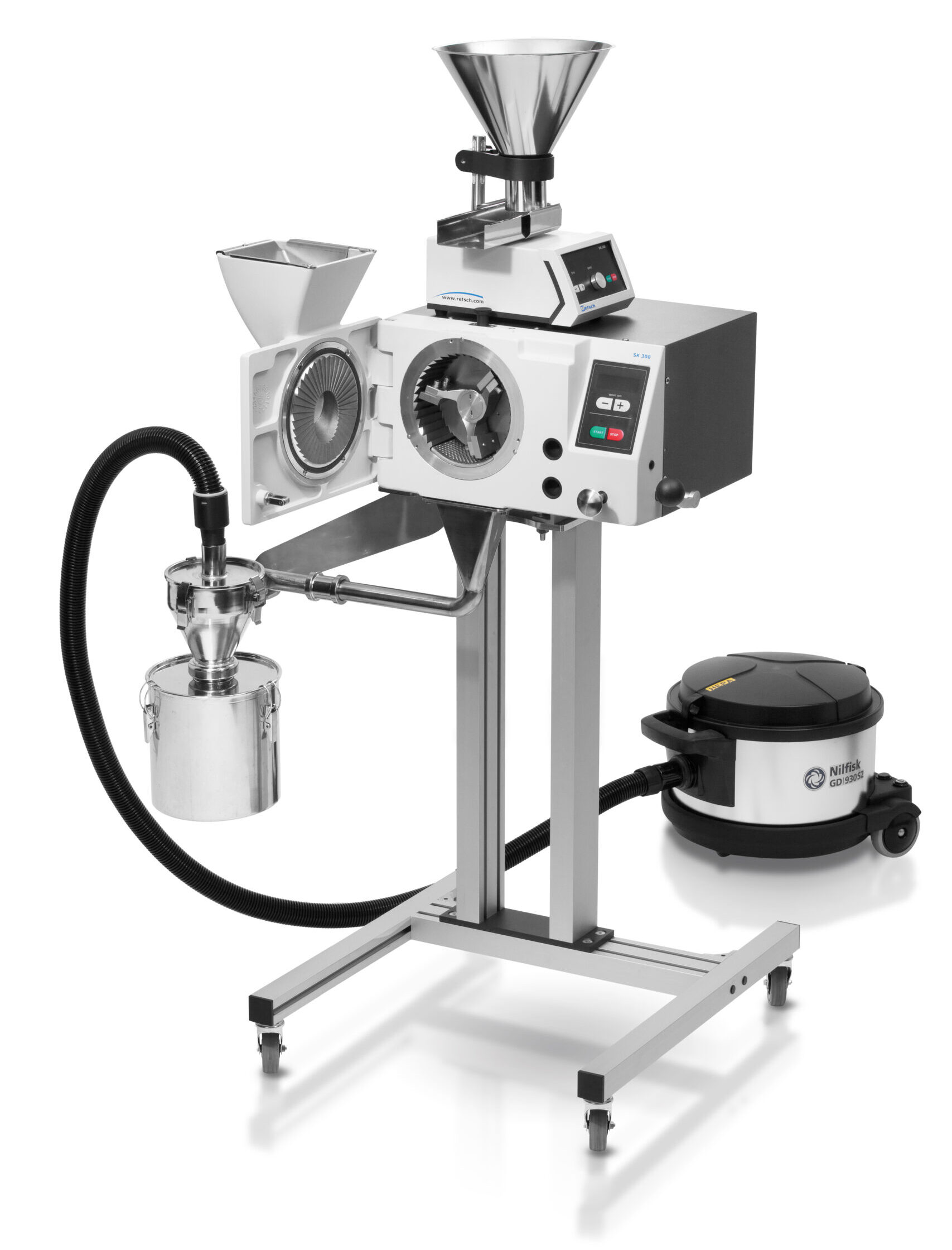 SK 300 with optional feeder and cyclone