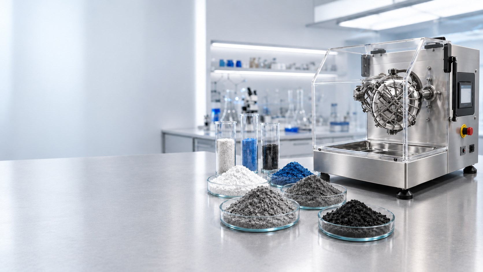 Powder homogenization processing illustration